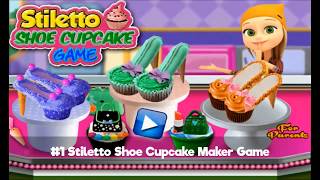 How to make Stiletto Cupcake and decorate high heel shoe cupcakes oddly satisfying game screenshot 1