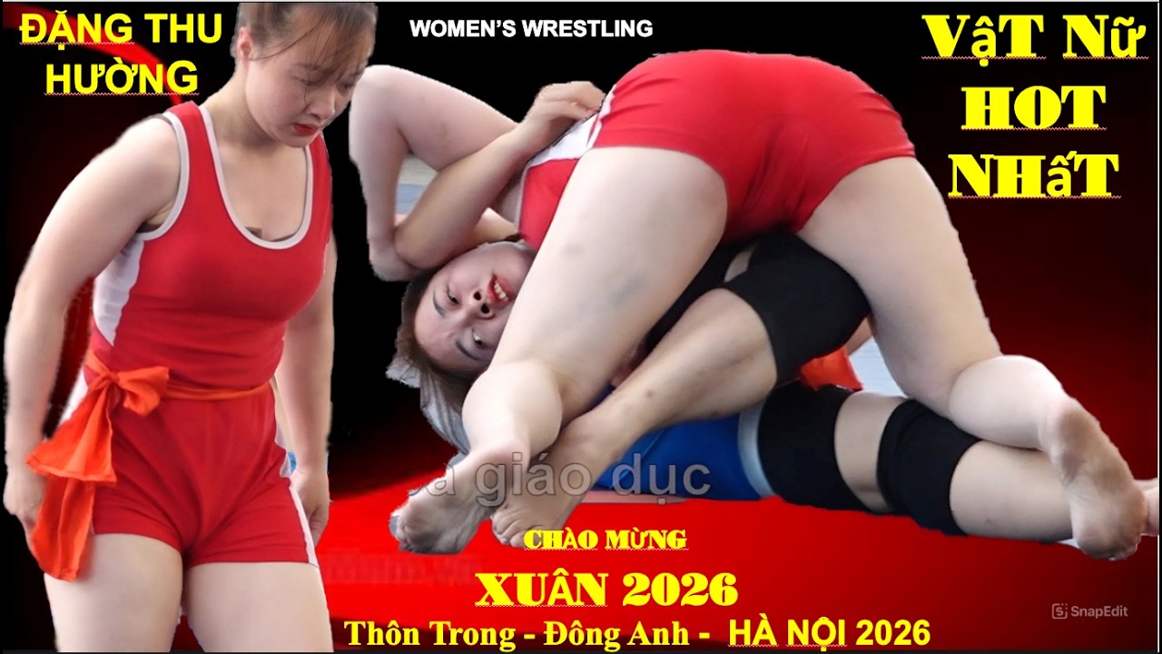 Hot girl vật nữ Bắc Giang Đặng Thị Hường xuất hiện xinh bất bại sới hội làng Trong Đông Anh HN 2026