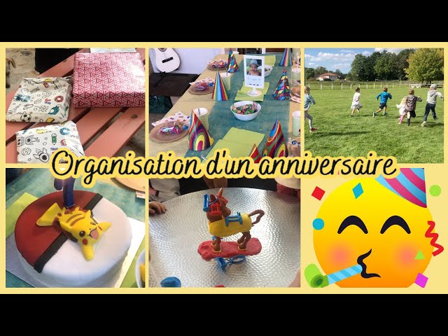 Organisation d'un anniversaire (7 ans) décoration, activités 