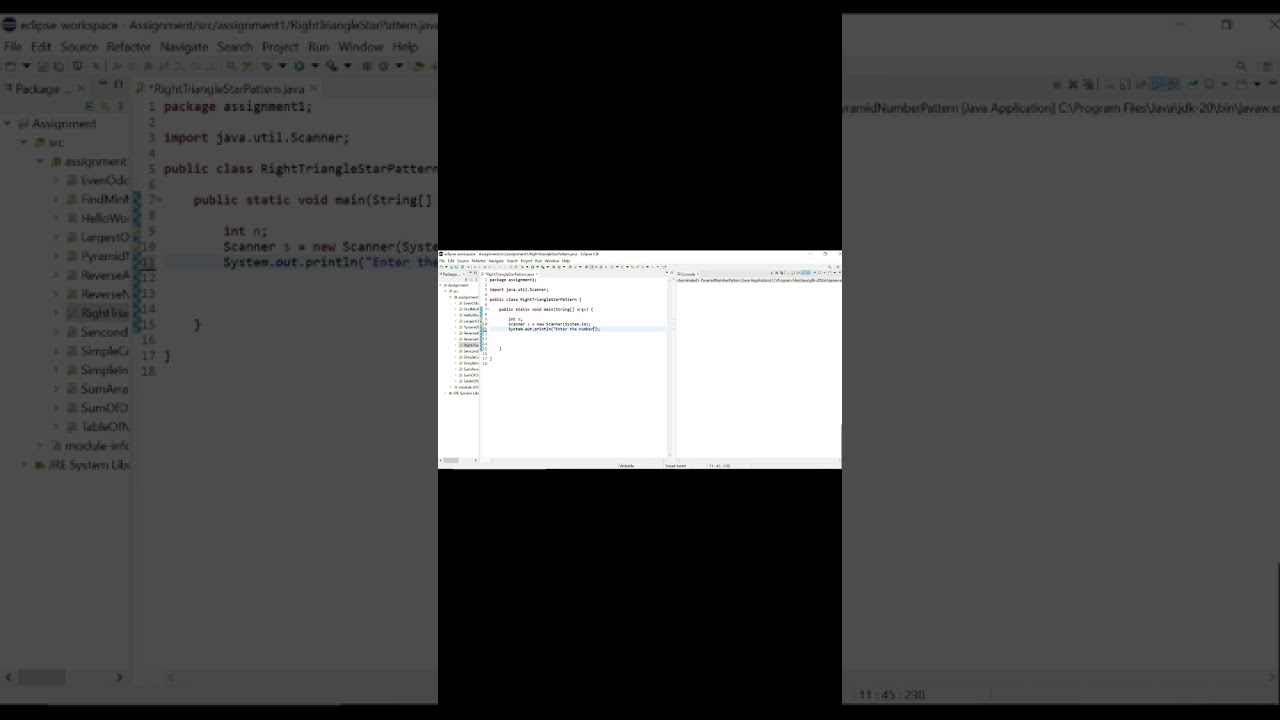 Java Program to Print Right-angle Triangle Star Pattern