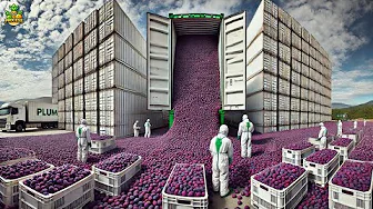 How Plums Are Processed In A Factory | Plum Production Process