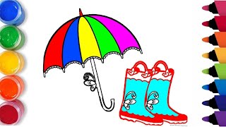 draw a picture of an umbrella қолшатырдың суретін салу ارسم صورة مظلة एक छतरी का चित्र बनाएं#BobiArt