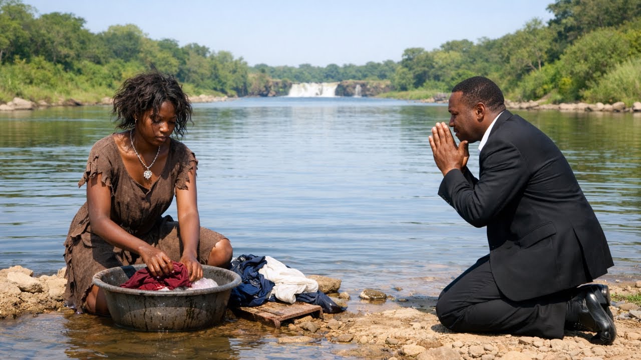 Poor Girl Was Washing Clothes by the River — Billionaire Fell to His Knees After Seeing Her Necklace