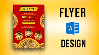 Design a Food Flyer in Microsoft Word || MS Word Tutorial || Printable Flyer Design screenshot 3