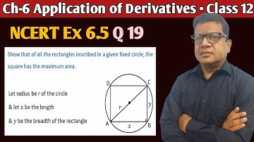 Show that of all the rectangles inscribed in a given fixed circle, the square has the maximum area
