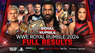Full WWE Royal Rumble 2024 Results