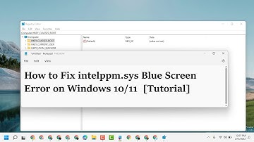 How to Fix intelppm.sys Blue Screen Error on Windows 10/11 FIX [Tutorial]