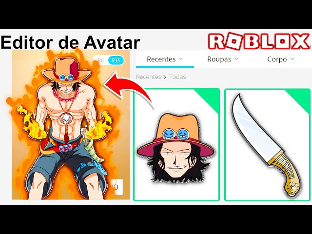 How to make Portgas D. Ace avatar in Roblox┃ONE PIECE 