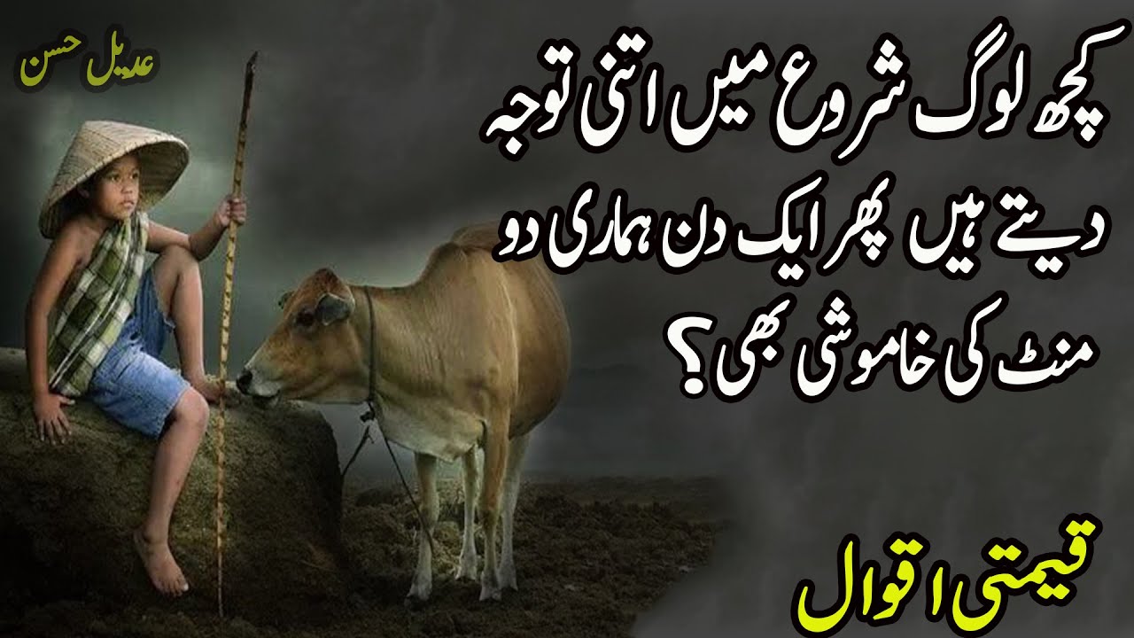 Kuch Log Shuru Mein Itani Tawajo Dete Hain Phir 1 Den | New Life Changing Urdu Quotes