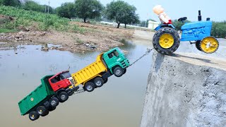 Two Tata Tipper Accident Pulling Out Ford Tractor ? Cartoon video | Dumper Truck | jcb wala Cartoon