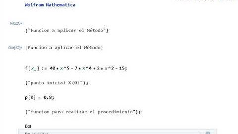 1 _ Método de Newton - Raphson  _ Con Wolfram Mathematica
