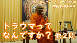 トラウマってなんですか？／ 無我ならば、他者との関係で判断しているのは何なのでしょうか？／自我で凝り固まった人とどう接すれば？　スマナサーラ長老の初期仏教Q&A