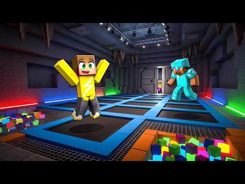 Geheim Trampoiine Park In Minecraft (Survival)