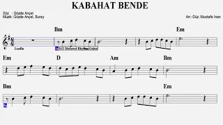 kabahat bende bm play along guitar keyboard flute clarinet violin melodica recorder youtube
