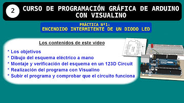 Curso Visualino 2:  Encendido Intermitente LED (Práctica 1)