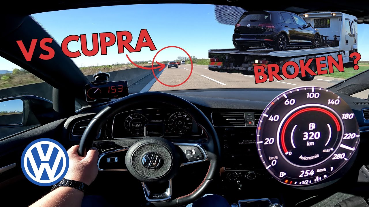 2018 VW GOLF 7.5 GTI PERFORMANCE - TOP SPEED DRIVE GERMAN AUTOBAHN