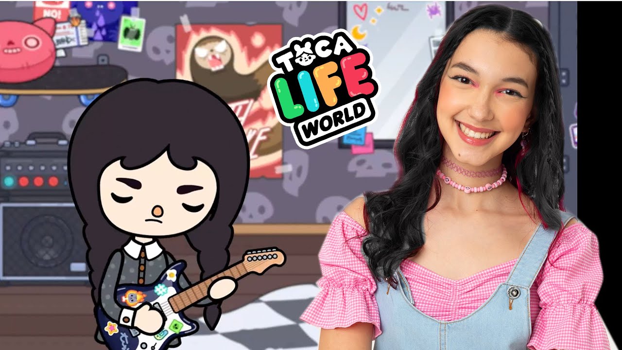 QUARTO DA WANDINHA ADDAMS NO TOCA LIFE WORLD | Família Luluca