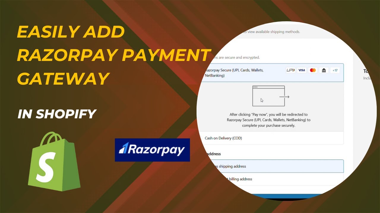 How to add razorpay payment gateway in shopify - YouTube