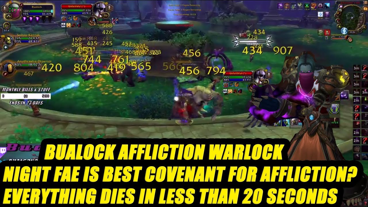 BuaLock Rank 1 Affliction Warlock - 3v3 Arenas - Pre Season Shadowlands ...