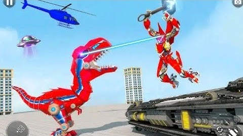 Multi Transform Robot Wars Games 2022: Rhino Dragon Helicopter Car Robot #2 : Android iOS Gameplay