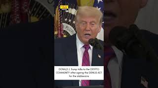President United States Talks to Crypto Community after the GENIUS ACT passed. #cryptonews #usa