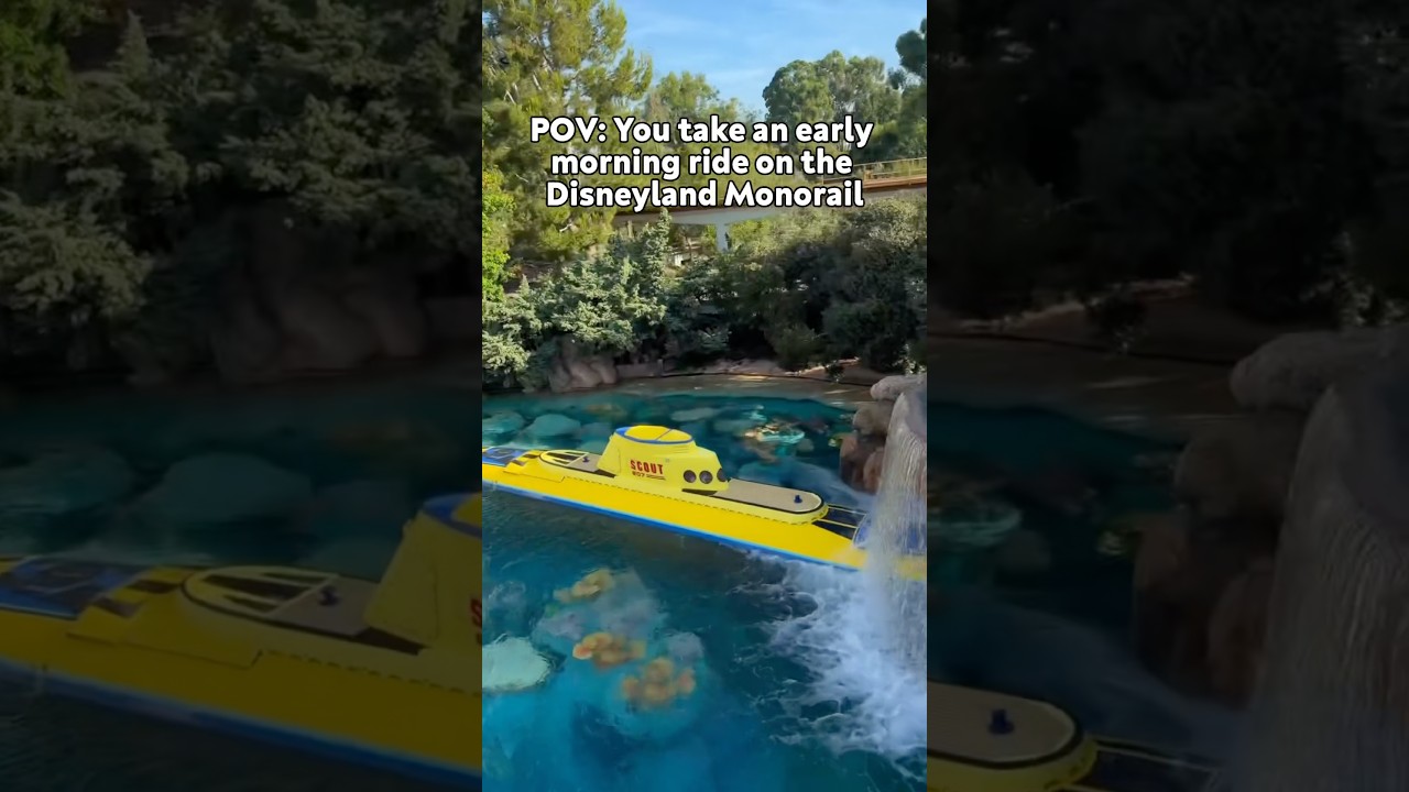 an early morning ride on the monorail