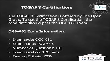 The Open Group OG0-081 TOGAF 8 - Exam Preparation