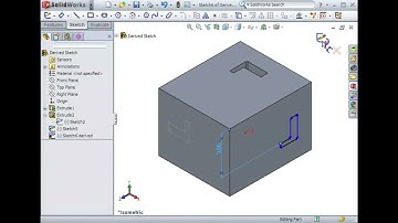 LearnSW for Advanced 05. Derived Sketches (Solidworks Tutorial)