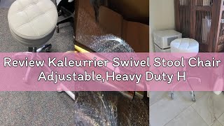 Review Kaleurrier Swivel Stool Chair Adjustable,Heavy Duty Hydraulic Rolling Metal Stools for Kitche
