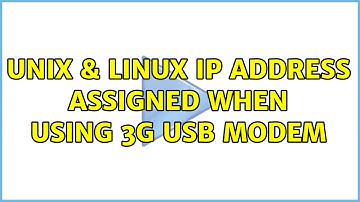 Unix & Linux: IP address assigned when using 3G USB modem
