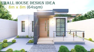 small house design idea | 2bedroom house | 8×8 meters screenshot 5