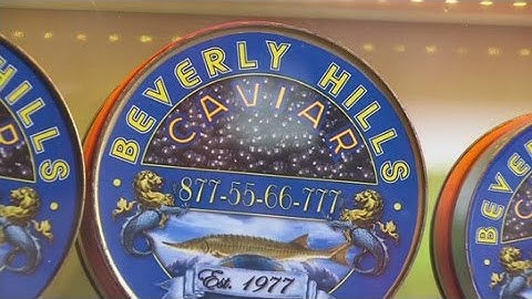 Christmas shoppers indulge in caviar from a vending machine