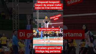 Megawati hangestri kagum dg umpan mahal salas ke irina voronkova di grand final pertama