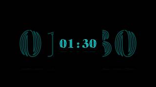 SILENT - 1 Minute and 30 Second Countdown Timer - Neon - Blue - 90 Second