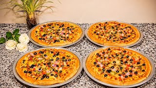 🍕 How to make Italian pizza at home 😍 with a successful and fluffy dough screenshot 4