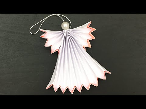 Paper Crafts For School/ DIY Paper Angel/ How To Make Paper Angel Ornaments For Christmas Decoration
