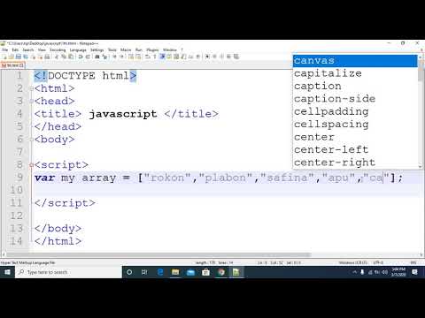 JavaScript Tutorial in Bangla array sort