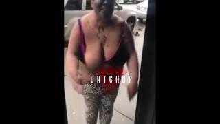 Crack Head Gets Chased from Barbershop in Mud