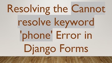 Resolving the Cannot resolve keyword 