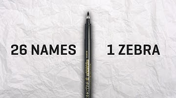 26 Names | 1 Zebra Brush Pen