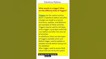 Salesforce trigger interview questions and answers #salesforcefighters #jobinterviewquestions
