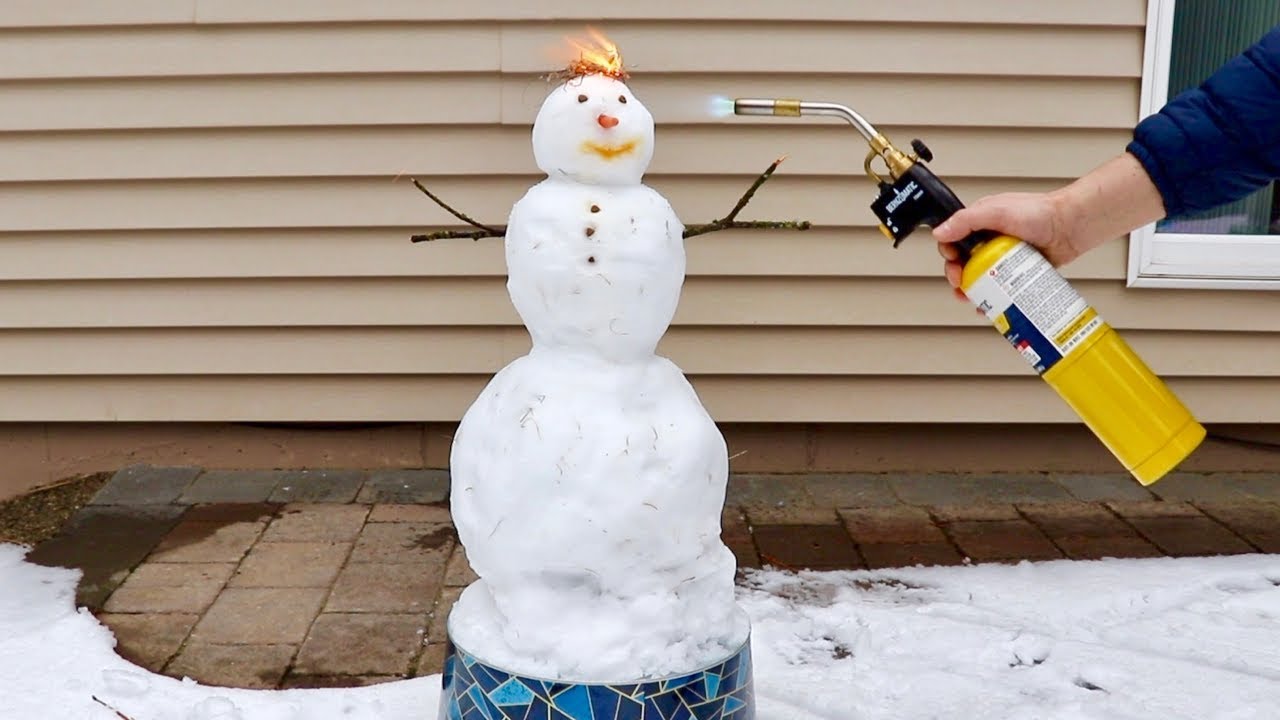 SNOW MAN vs GAS TORCH gas burner propane