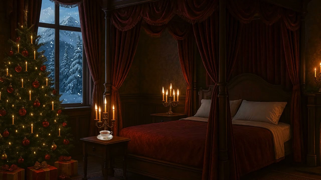 Cozy Winter Victorian Era Bedroom (Smooth Jazz Music)