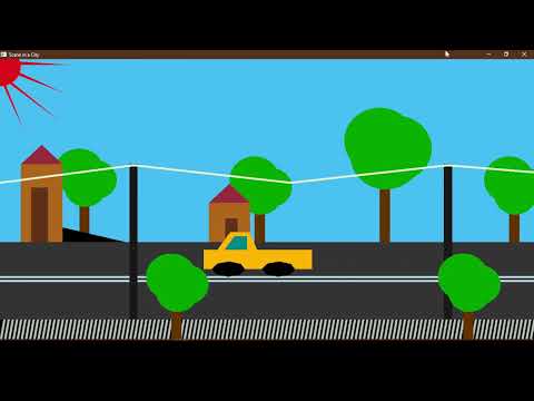 Computer Graphics Project OpenGL C++ | Urban City Scene | Source Code Included | A.y. Siam | CGA Lab