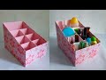 DIY storage box | membuat tempat make up dari kardus bekas Tango | makeup organizer | cardboard idea