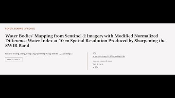 Water Bodies’ Mapping from Sentinel-2 Imagery with Modified Normalized Difference Wat... | RTCL.TV