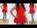 DIY Peplum Top Cutting And Stitching Full Tutorial