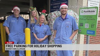 Free downtown parking available in Clemson for the holidays