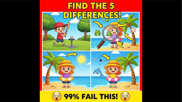 Can YOU Find All 5 Differences? 👀 99% of People FAIL This Spot the Difference Challenge!