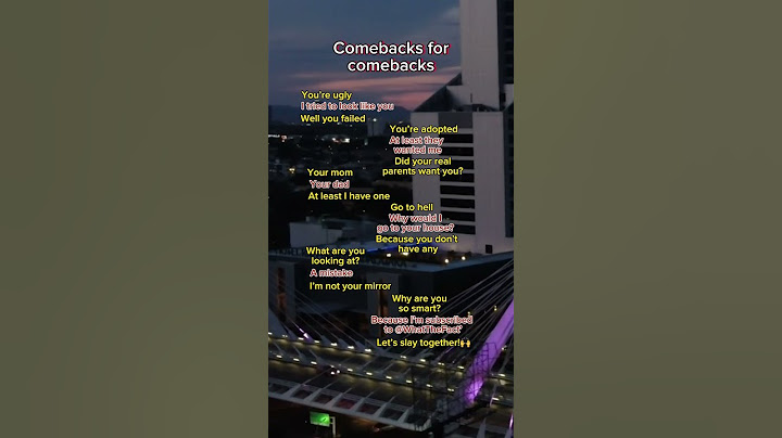 Comebacks on comebacks